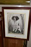 Springer spaniel by John Waterhouse, pastel on paper, sold Jul 2021