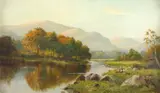 View of the River Conwy by Daniel Sherrin, Oil on canvas, sold Aug 2021