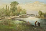 Medley-Weir by John Cotton, 1895, oil on canvas, sold Aug 2021