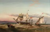 Picking up the pilot Signed H Redmore by Henry Redmore, Oil on canvas, sold Aug 2021