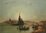 A view of Constantinople by August Finke, Oil on canvas, sold Aug 2021