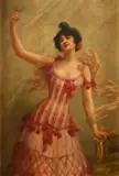 Portrait of a lady by Émile Eisman-Semenowsky, Oil on canvas, sold Aug 2021