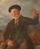 They Must Take That Signed and dated E Deanes 1879 by Edward Deanes, Oil on canvas, sold Aug 2021