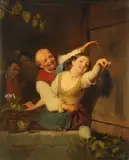 Stolen vanity Signed and dated A De Wilde/1847 by August De Wilde, Oil on panel, sold Aug 2021