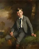 Portrait of Geoffrey Mercer by Alfred Hitchens, Oil on canvas, sold Aug 2021