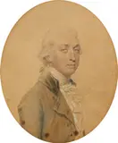 Portrait of miniature of George Robertson by John Smart, pencil and watercolour on card, sold Aug 2021