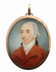 Portrait miniature of a gentleman by John Barry, watercolor, sold Aug 2021