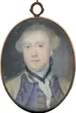 Portrait miniature of a gentleman by Andrew Benjamin Lens, watercolor, sold Aug 2021