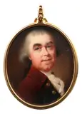 Portrait miniature of a gentleman by Abraham Daniel, watercolor, offered Aug 2021