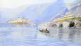 View of Positano by Giovanni Battista, Gouache; Watercolour and bodycolour, sold Aug 2021