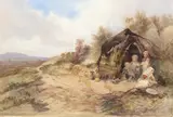 The tent of the wandering Yarooks near Xanthus by William James Müller, Watercolour and pencil, sold Aug 2021