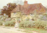 Old house at Westerham Signed H by Helen Allingham, Pencil and watercolour, sold Aug 2021
