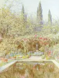 The Garden of Eden by Helen Allingham, Pencil and watercolour with scratching out, sold Aug 2021