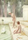 The Swan Signed HENRY RYLAND by Henry Ryland, Watercolour, sold Aug 2021
