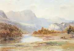 A view of Hartsop Dodd Signed and dated TDudley 1893 by Thomas Dudley, Watercolour heightened with white, offered Aug 2021
