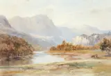A view of Hartsop Dodd Signed and dated TDudley 1893 by Thomas Dudley, Watercolour heightened with white, offered Aug 2021