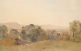 View of Clee Hills by Peter De Wint, Watercolour and pencil, sold Aug 2021