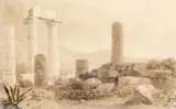 View of the Temple of Juno Lucina by Peter De Wint, pencil, sold Aug 2021