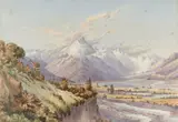 View of a New Zealand coastline by Jenny Wimperis, Watercolour and pencil, offered Aug 2021