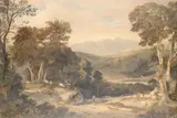 View of the Glyderau by Anthony Vandyke Copley Fielding Pows, Pencil and watercolour, sold Aug 2021