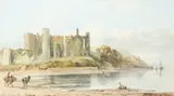 View of Laugharne Castle by George Arthur Fripp, Pencil and watercolour, sold Aug 2021