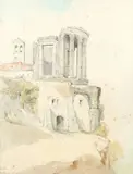 View of the Temple of Vesta by George Arthur Fripp, Watercolour and pencil, offered Aug 2021