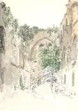 View of Chepstow Castle by Lt. Col. Robert Batty, pencil, sold Aug 2021