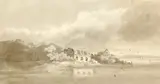 Landscape with a castle by a lake Pencil and grey wash 16 by Paul Sandby Munn, Pencil and grey wash, offered Aug 2021
