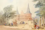 The Holsten Gate by Alfred Gomersal Vickers, Watercolour heightened with bodycolour over pencil, sold Aug 2021