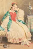 A Circassian Lady Signed Hunt by William Henry Hunt, Watercolour and pencil, offered Aug 2021