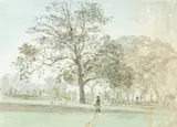 View of Kensington Gardens in 1839 by Thomas Clark, Watercolour and pastel Largest, sold Aug 2021