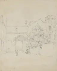 The gateway to Richmond Palace Inscribed Richmond Surrey by Thomas Hearne, Pencil, sold Aug 2021