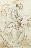 Madonna and child Pen and brown ink by Francesco Appiani, Pen and brown ink, wash and black chalk, sold Aug 2021