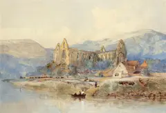 A view of Tintern Abbey Watercolour and by Thomas Lound, Watercolour and pencil, sold Aug 2021