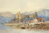 A view of Tintern Abbey Watercolour and by Thomas Lound, Watercolour and pencil, sold Aug 2021