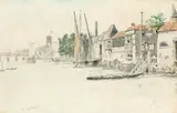 The Old Swan by Walter Greaves, Pencil and watercolour, sold Aug 2021