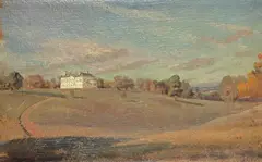 A view of Tring Park Mansion by George Garrard, 1794, oil on card, sold Aug 2021
