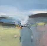 Untitled by Boo Mallinson, Charcoal, ink and acrylic on canvas, sold May 2021