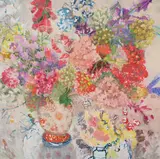 Untitled by Karen Camkin, Oil on gessoed board, sold May 2021