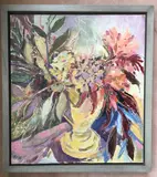 Untitled by Emma Haggas, Oil on board, sold May 2021