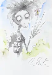 Untitled by Tim Burton, Ink and watercolour on paper, sold May 2021