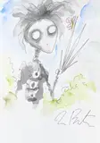 Untitled by Tim Burton, Ink and watercolour on paper, sold May 2021