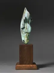 Equestrian sculptor^ primarily working in bronze and beaten lead by Nic Fiddian-Green, Bronze on English oak base, sold May 2021