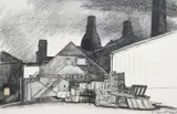 Samson Smith Pottery by Reginald Haggar, charcoal, sold May 2021