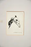 Giraffe drypoint etching on paper by William Staite Murray, etching on paper, sold May 2021