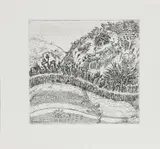 His Plot of Land by Bernard Leach, etching, sold May 2021