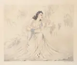 Lilac Blossom etching and aquatint on paper by Louis Icart, etching and aquatint on paper, sold May 2021