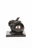 Lapin en Boule by Édouard-Marcel Sandoz, 1920, bronze, sold May 2021