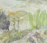 Trees by Michael Paul Rainsford, Oil on board, offered May 2021