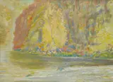 River edge Signed Rainsford by Michael Paul Rainsford, Oil on board, offered May 2021